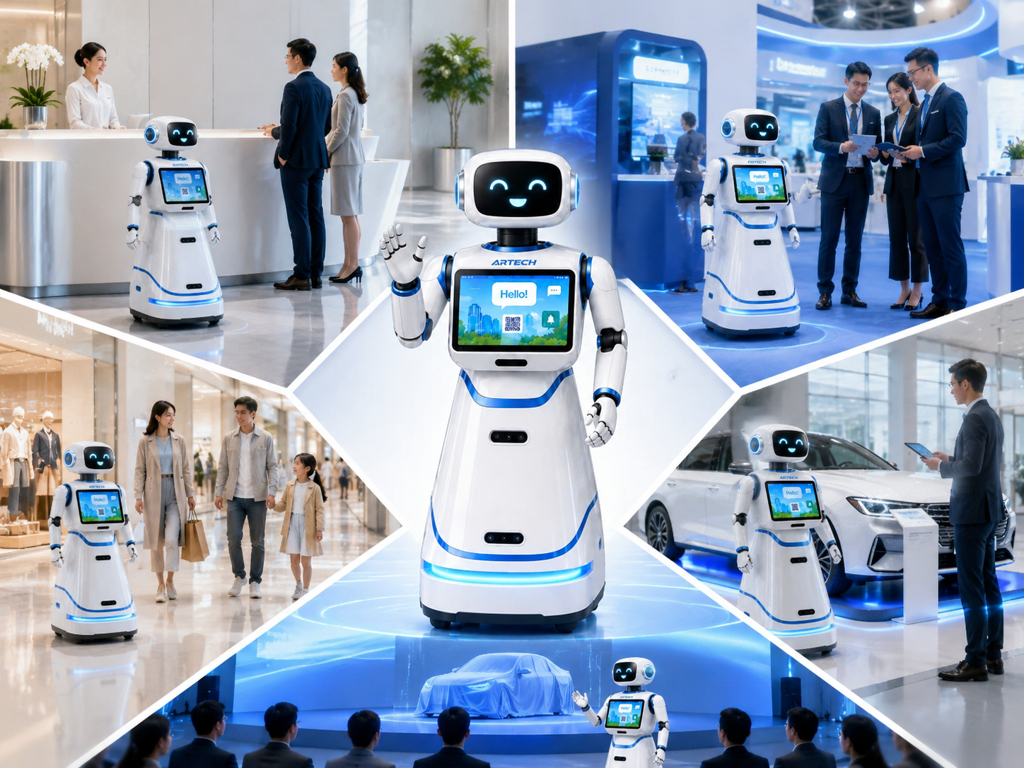 Robot Mascot AI tại điểm bán
