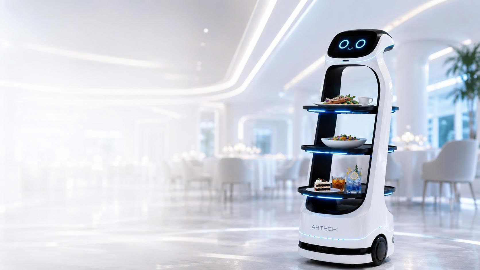 Khay phục vụ robot