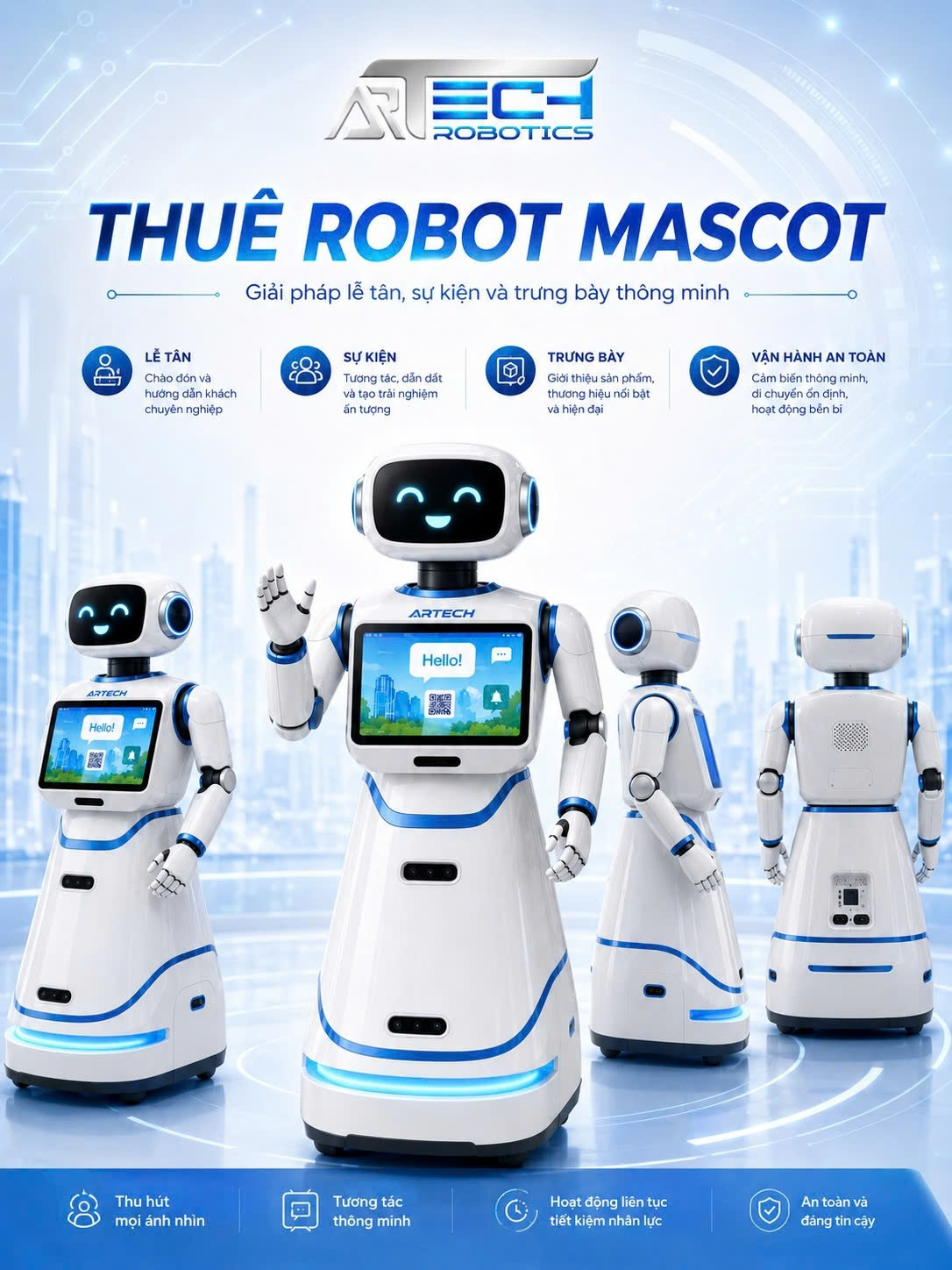 Robot Mascot AI cho thuê sự kiện