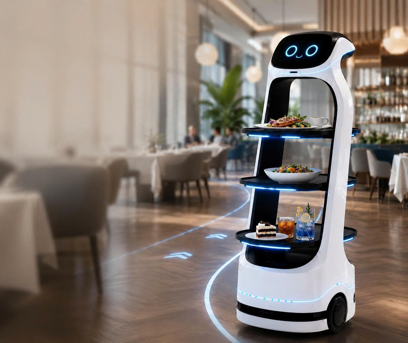 Robot hoạt động trong không gian F&B