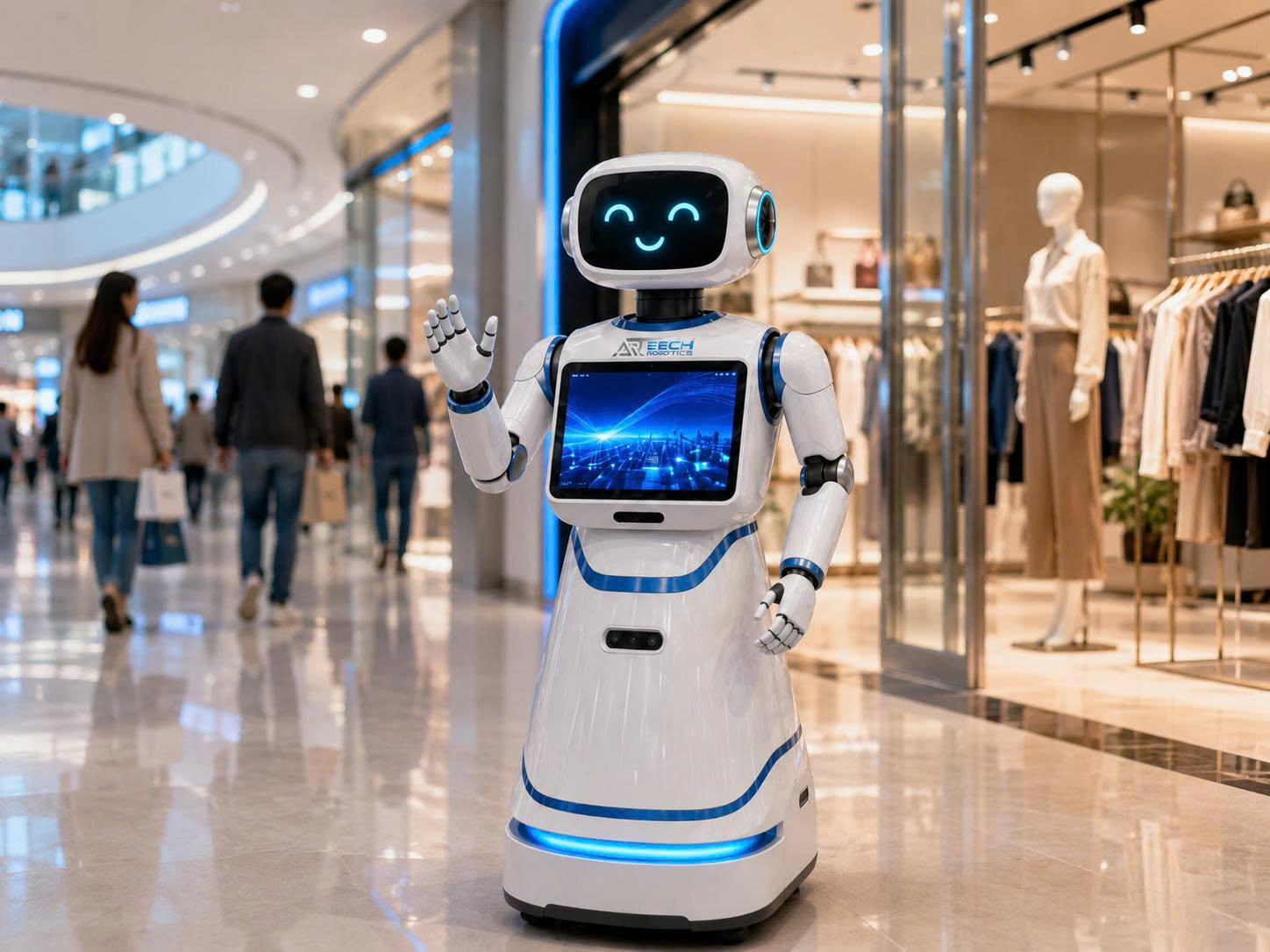 Robot mascot tại trung tâm thương mại