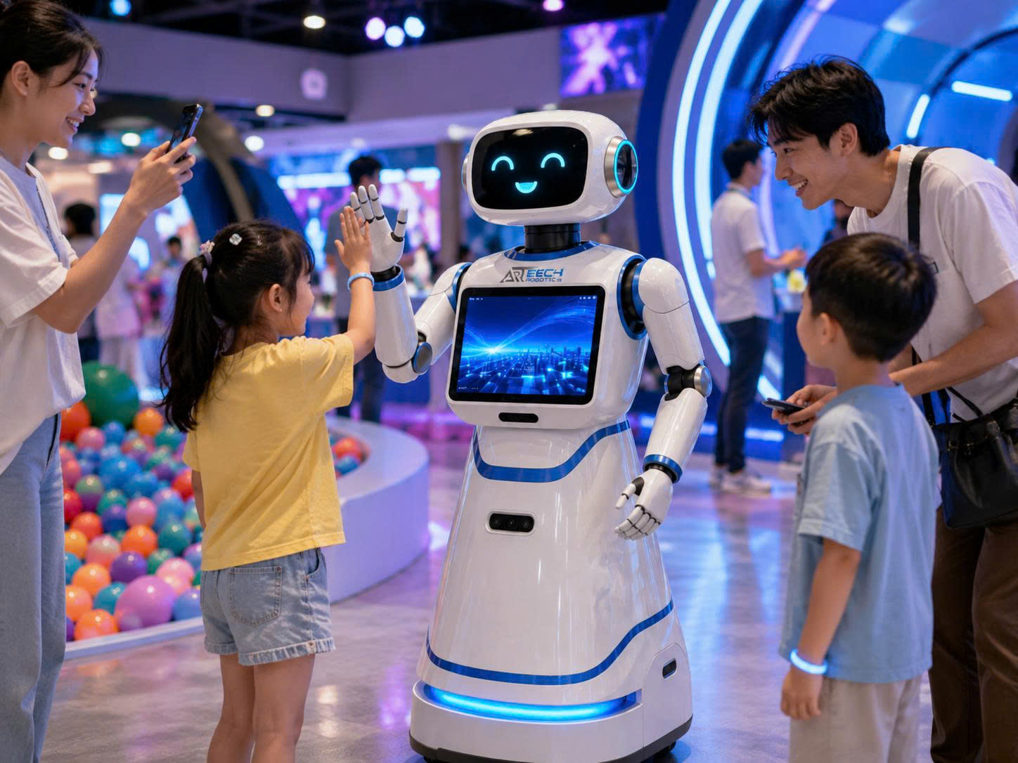 Robot mascot tại khu vui chơi